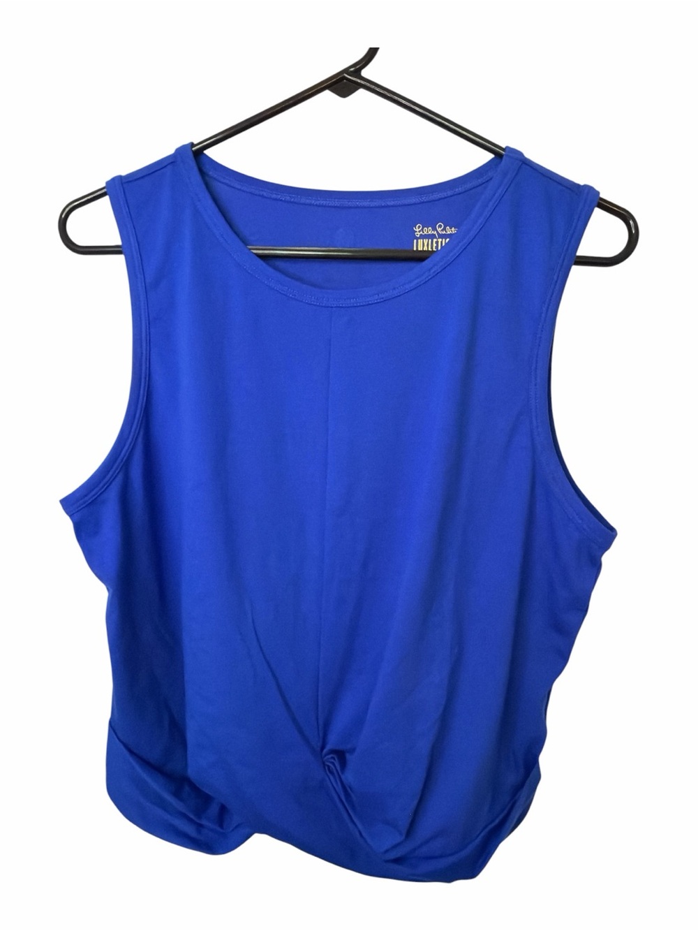 Lilly Pulitzer Luxletic Royal Blue Sleeveless Twist-Hem Tank